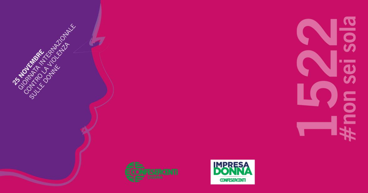 Violenza di genere, Impresa Donna e Confesercenti Liguria lanciano una campagna di sensibilizzazione in vista del 25 Novembre