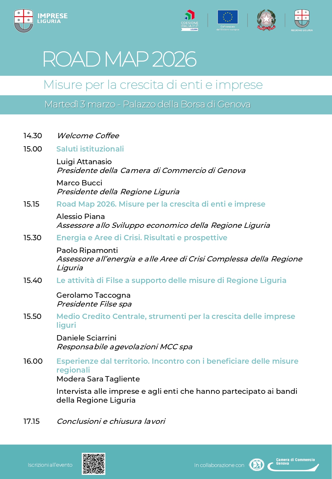 Programma presentazione bandi fesr di regione liguria 3 marzo